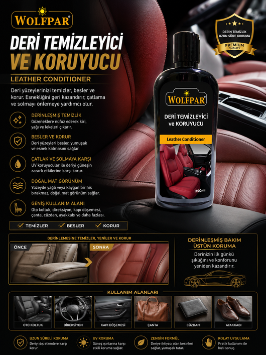Wolfpar Deri Temizleyici ve koruyucu