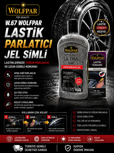 Wolfpar  Lastik parlaıcı Jel Simli